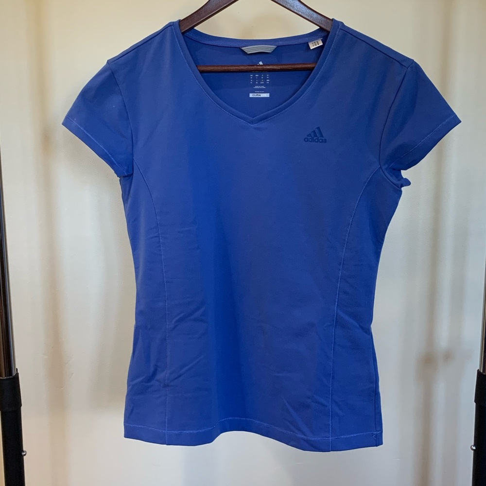 Blue-Indigo Adidas workout top